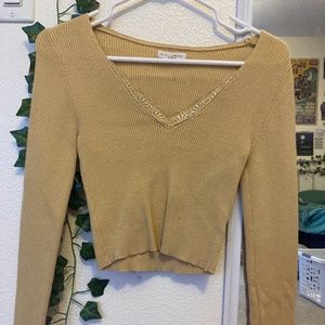 yellow lace sweater